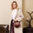 Leather handbags shoulder messenger bag new fashion wild cowhide double-layer broadband portable messenger bag