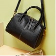 Boston leather handbag pillow bag handbag spring and summer first layer cowhide lychee shoulder crossbody bag