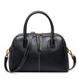 Boston leather handbag pillow bag handbag spring and summer first layer cowhide lychee shoulder crossbody bag