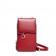 Mobile phone bag female leather new shoulder messenger small bag first layer cowhide wild fashion mini bag