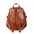 Spring and summer leather female bag fashion oil wax cowhide female shoulder bag travel bag school style backpack ladies bag