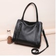 Spring and summer new fashion hot all-match simple first layer cowhide leather casual handbag shoulder bag female bag