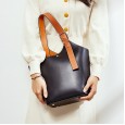 Spring and summer new fashion bag broadband bucket bag female leather shoulder bag handbag wild large capacity
