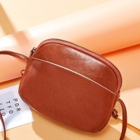 Spring and summer shoulder bag female bag oil wax leather small bag cowhide bag ladies messenger bag female bag