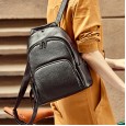 Summer New Leather Shoulder Shoulder Dual-purpose Baotou Cowhide Lady Bag Large Capacity Backpack Travel Bag