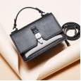 Contrast color bag female summer new leather handbags fashion simple shoulder bag small tide wild crossbody bag