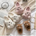 Autumn and winter children's cotton slippers boys and girls winter fur warm cotton shoes small and large children's family of three baby cotton mop