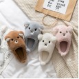 Autumn and winter children's cotton slippers boys and girls winter fur warm cotton shoes small and large children's family of three baby cotton mop