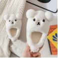 Autumn and winter children's cotton slippers boys and girls winter fur warm cotton shoes small and large children's family of three baby cotton mop