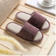 Cotton and linen slippers female summer home household cloth linen indoor home couple anti-skid four seasons spring and autumn soft bottom floor