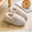Autumn and winter cotton slippers home female bag with thick bottom anti-skid month childbirth home furry cotton shoes winter indoor