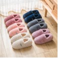 Autumn and winter cotton slippers home female bag with thick bottom anti-skid month childbirth home furry cotton shoes winter indoor