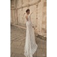 Autumn and winter girl fantasy V-neck leaky back long-sleeved mop dress lace nightclub evening dress long dress 8818