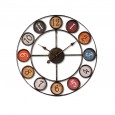 Boyida new hot personality creative iron clock retro wall clock living room study wall clock