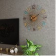 Hot selling modern fashion personality mute metal wall clock creative living room clock