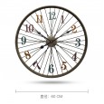 Hot-selling cafe bar personality metal antique wall clock living room creative mute clock