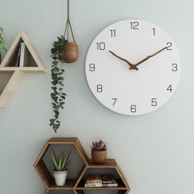 Modern minimalist fashion creative clock living room bedroom clock mute solid wood wall clock