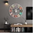 Hot-selling iron metal mute wall clock European retro living room creative clock study clock