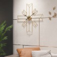 New cross polygon creative living room wall clock mute metal iron clock