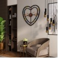 Modern minimalist creative living room love wall clock fashion mute iron metal clock