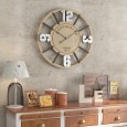 Hot selling explosive products creative wooden Nordic style wall clock living room study clock mute clock