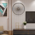 European style best selling creative wall clock living room mute clock round iron clock