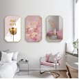 Jane Eyre Nordic living room decoration painting restaurant hanging painting pink girl heart wall painting flamingo creative octagon