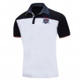 New spring / summer men's POLO SHIRT men's large white color matching lapel T-shirt 031