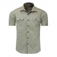Men's short-sleeved shirt military style military uniform outdoor shirt pure cotton 55889