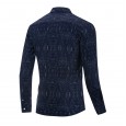 Men's spring and summer new cotton long-sleeved shirt casual printed shirt 187