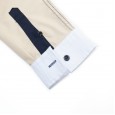 Lapel fashion color matching shirt European code men's casual loose long-sleeved shirt 224
