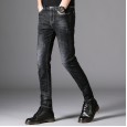 Spring and autumn men's jeans new Korean version of the trendy slim feet pants blue men's casual jeans
