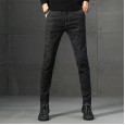 Spring and autumn men's jeans new Korean version of the trendy slim feet pants blue men's casual jeans
