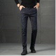 Spring and autumn men's jeans new Korean version of the trendy slim feet pants blue men's casual jeans