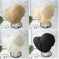 Round face suitable hat female Korean version fisherman hat Japanese cotton linen sunscreen hat cover face ponytail hat