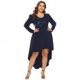 Autumn and winter plus size plus size women's sequin dress dress