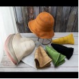Hat female breathable knitted straw cover fisherman hat Korean tide wild sun hat Japanese hollow solid color basin hat