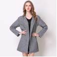 Spring and autumn casual wild women's plus size long coat women's long-sleeved trench coat JR89