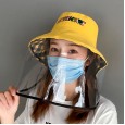 Protective hat anti-spray saliva wind sand anti-hat big edge transparent isolation fisherman hat men and women spring and summer