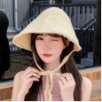 Witch hat cute knitted lace fisherman hat female spring and autumn leisure basin hat tide