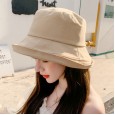 Black fisherman hat female summer small fresh small edge flanging sunscreen sun hat sun hat male tide