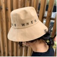 New literary small fresh embroidered fashion basin hat summer travel sunscreen breathable fisherman hat lady