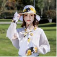 New style hat sun protection sun hat female summer shawl neck protection tea picking sun hat female fashion breathable cap