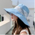 National wind summer ladies sun hat big eaves double-sided fisherman hat wild foldable sunscreen cloth hat