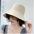 Hat female summer wild travel sun hat sun protection big face cover fisherman hat female autumn