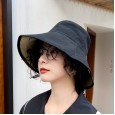 Hat female summer wild literature and art outdoor travel shade sunscreen double-sided basin hat female