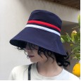 Female spring and summer foldable sun hat sunscreen sun hat wild hat solid color big eaves fisherman hat tide