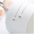 Simple 925 sterling silver opal earrings female sapphire sapphire earrings wild earrings