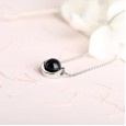 925 sterling silver black starry sky necklace female Mori Obsidian Saturn pendant creative fashion jewelry