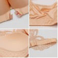 Front buckle no steel ring beautiful back large size fat MM smooth bra seamless sexy lingerie bra
